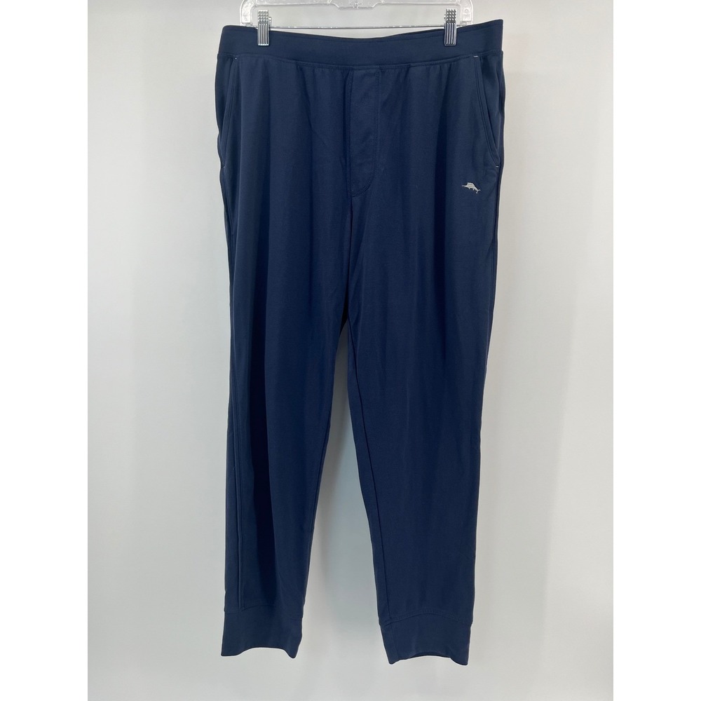 Tommy Bahama Jogger Pants Mens Large Navy Blue Drawstring Lounge ZTB97769